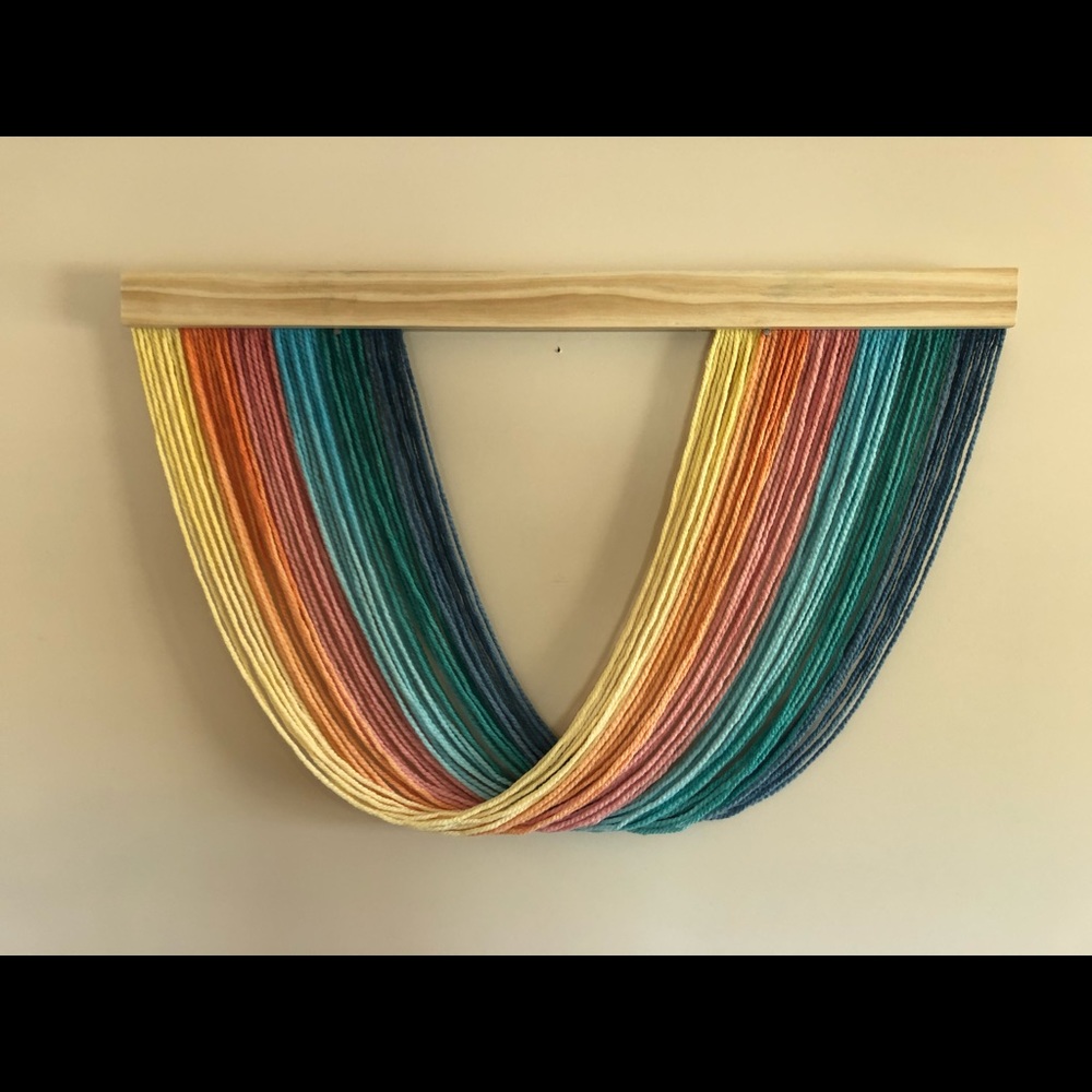 handmade dip dyed fiber art